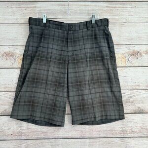 Nike Golf Tour Performance Dri Fit Shorts Men's Size 35 Gray‎ Plaid